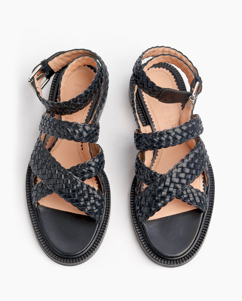 nina black sandals