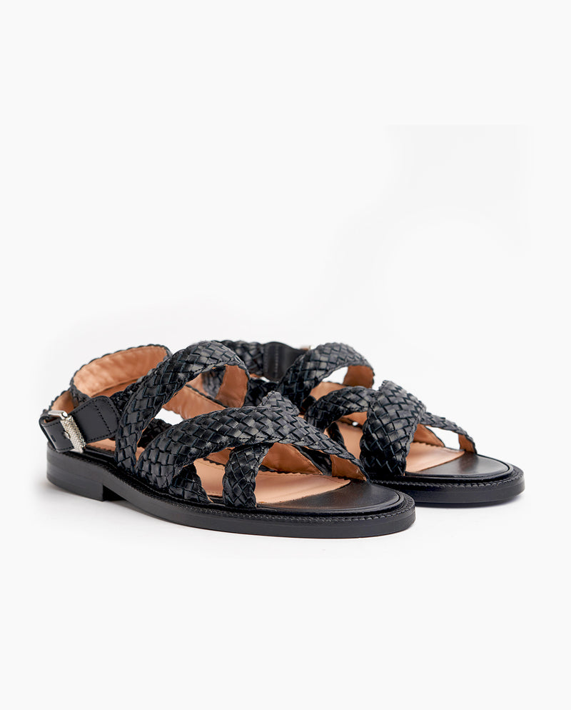 nina black sandals