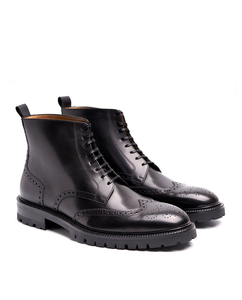 black oxford boots