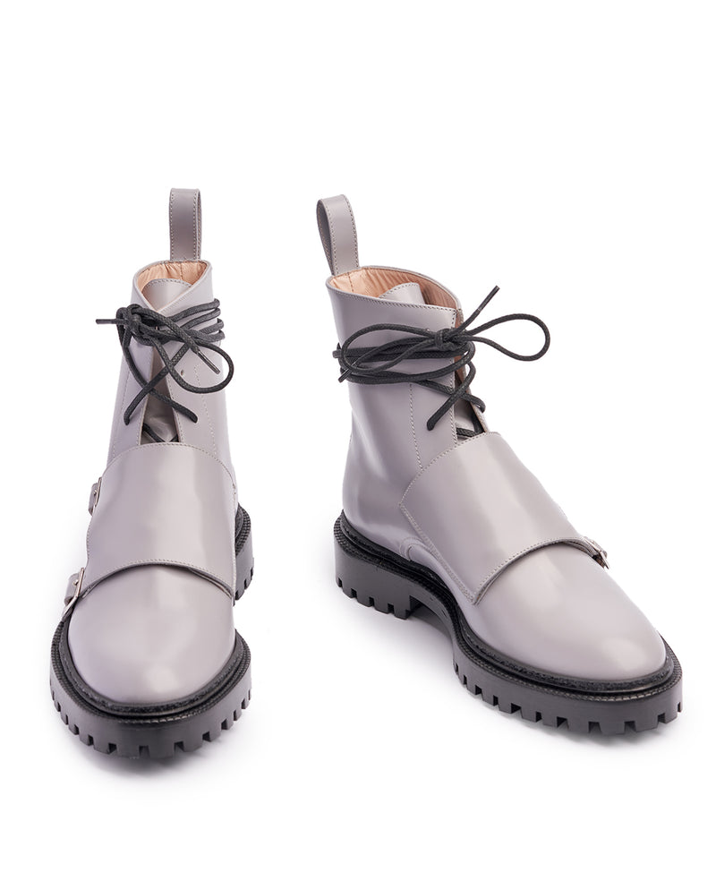 Pale Grey Monk Boots – I N C H 2