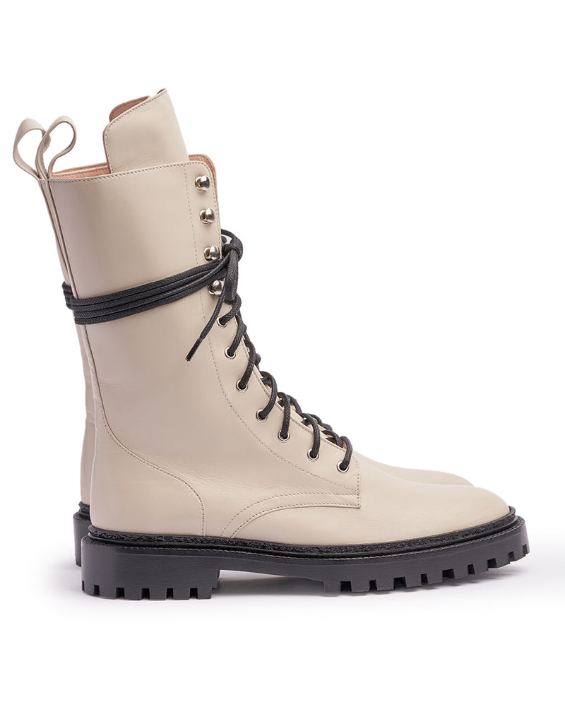 combat white boots