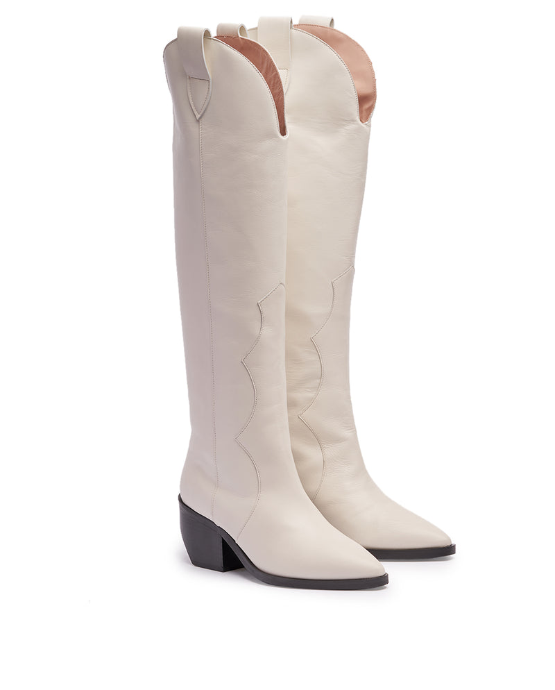 Simply White Western Boots – I N C H 2