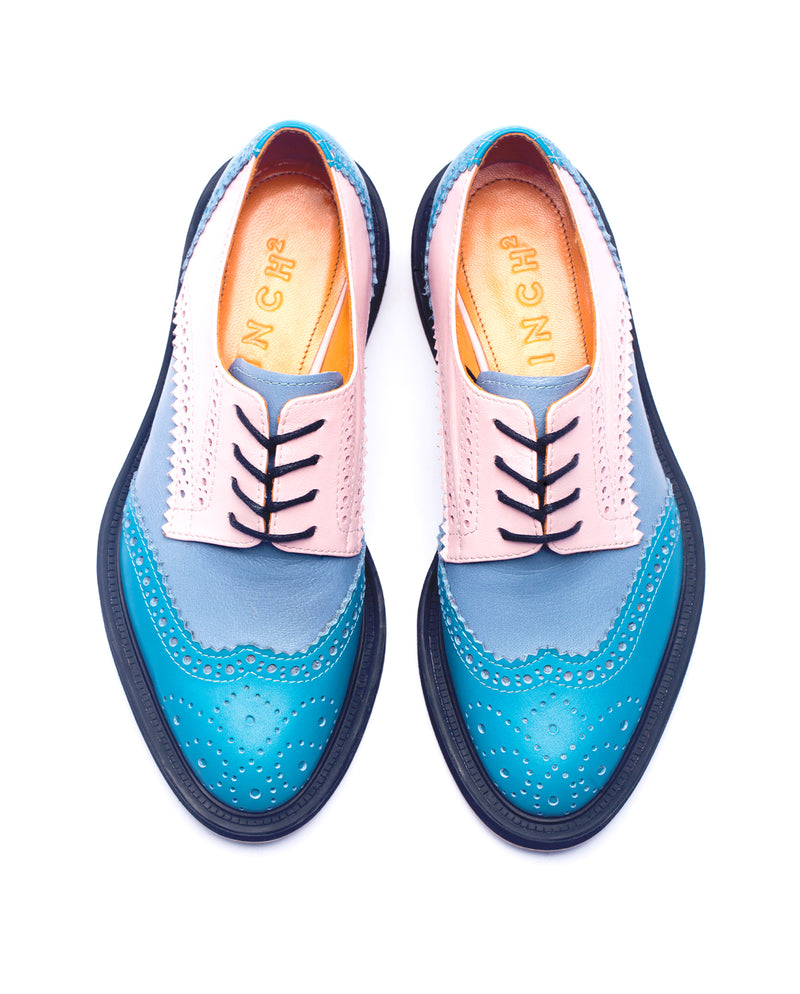 teal brogues