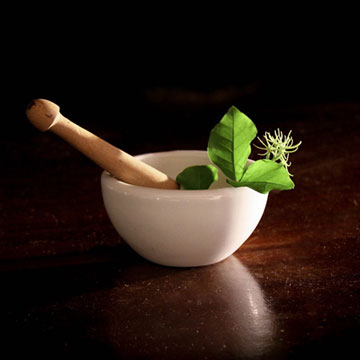 White Mixing bowl with flower 