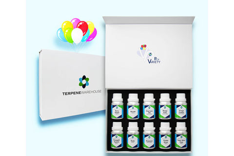 terpene warehouse variety pack package and product