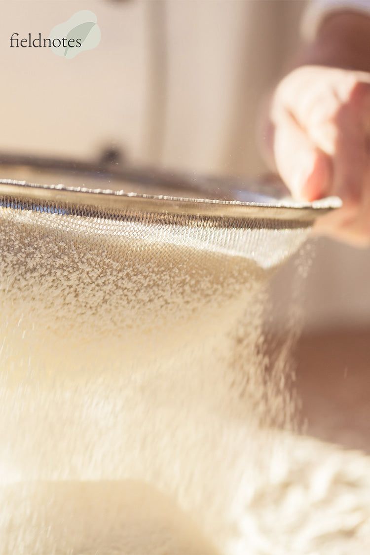 A Close up Sifting Flour