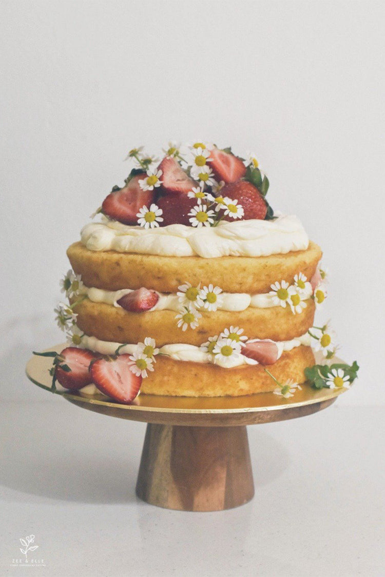 Strawberry Chamomile Birthday Cake