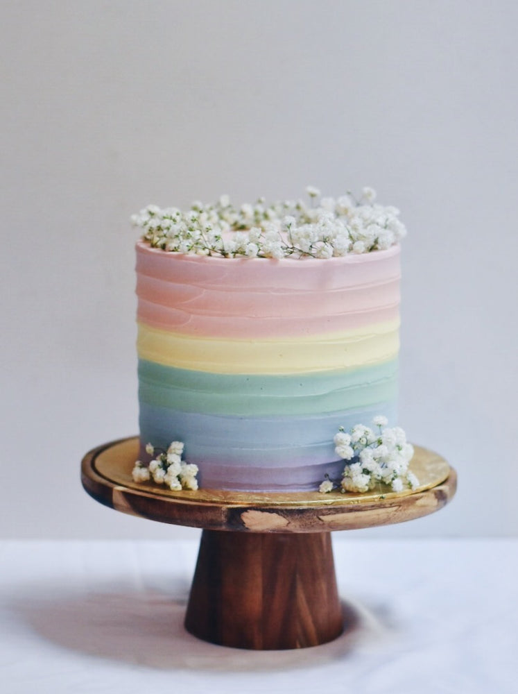 Pastel Rainbow Babybreath Cake Zee & Elle Cakes