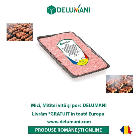 mici, mititei vita si porc delumani