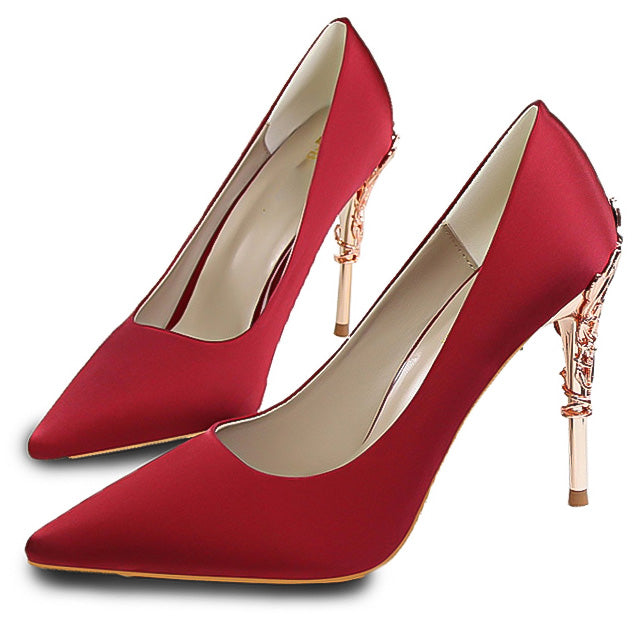 red and gold wedding shoes