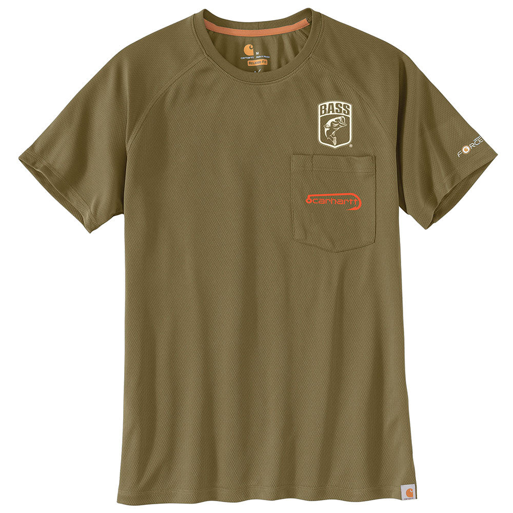 Carhartt® Force Fishing Graphic Military Olive Pocket Short Sleeve T-S ...