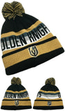 Las Vegas Golden Knights NHL by Outerstuff Youth Striped Cuffed Pom Beanie