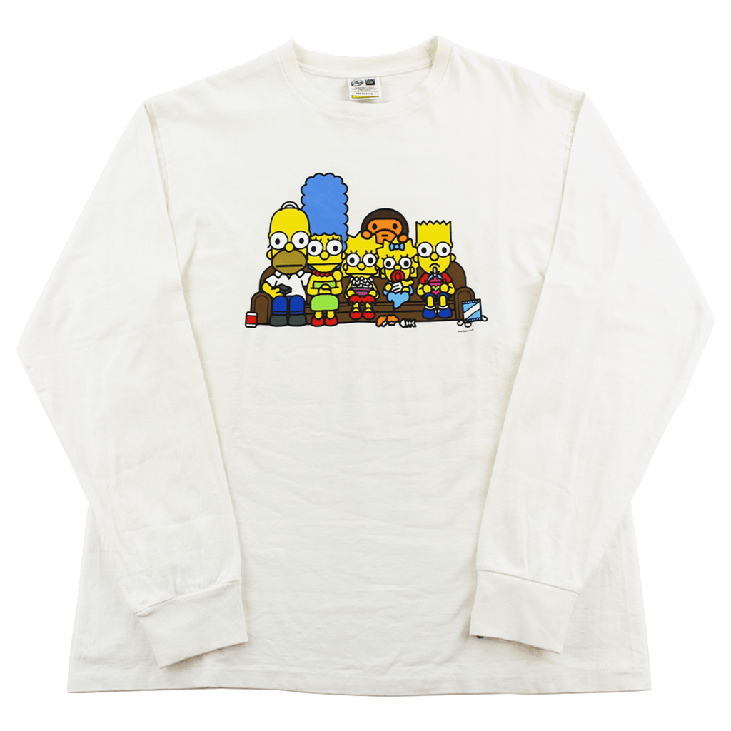 Bape x Simpsons Baby Milo Couch LS White | SARUGENERAL