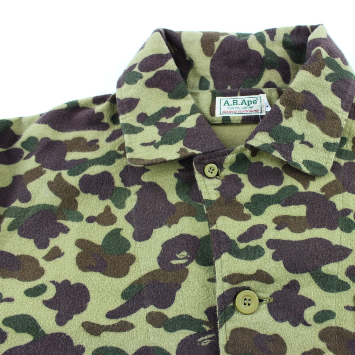 bape camo button up shirt