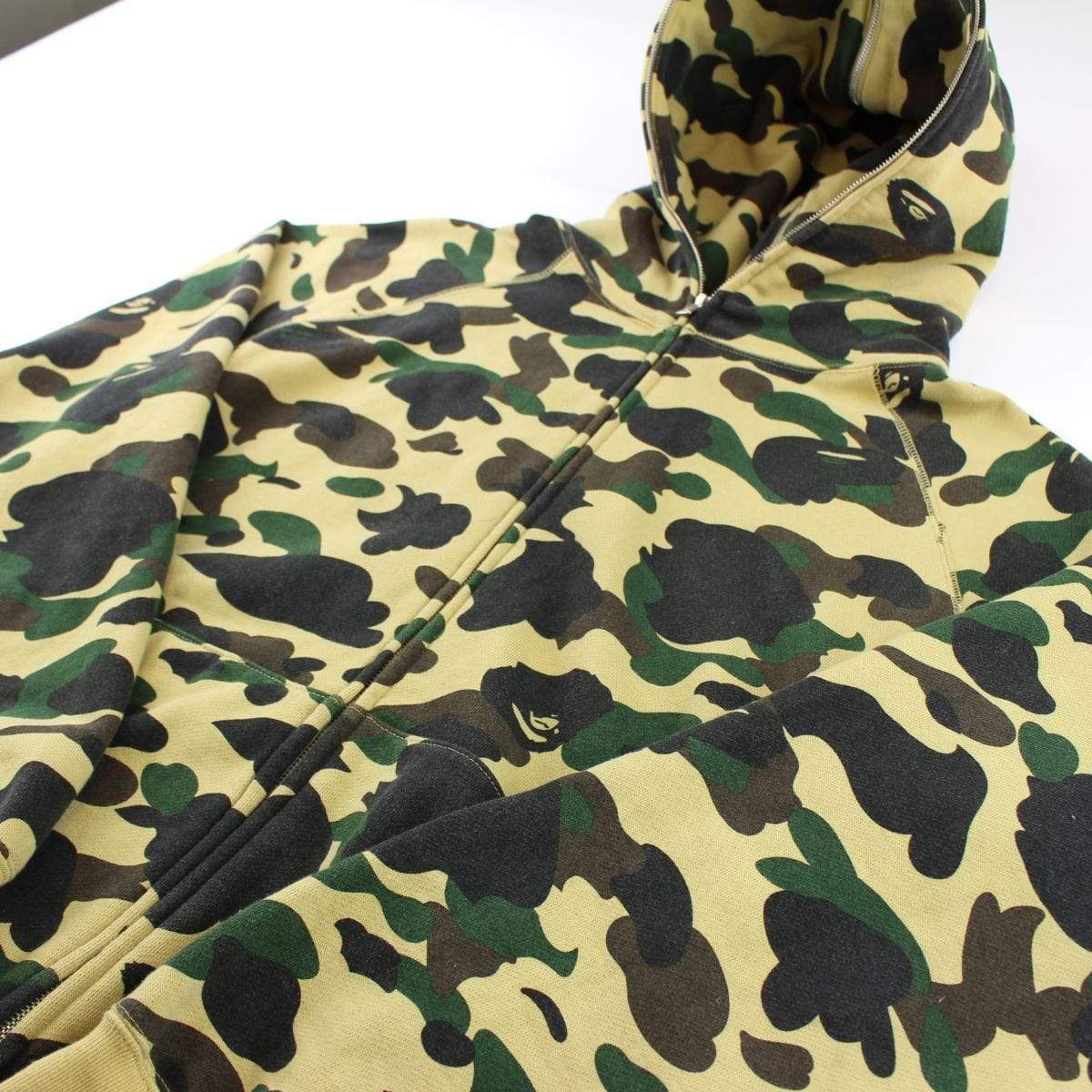Bape 1st Yellow Camo Double Full Zip Hoodie | SaruGeneral