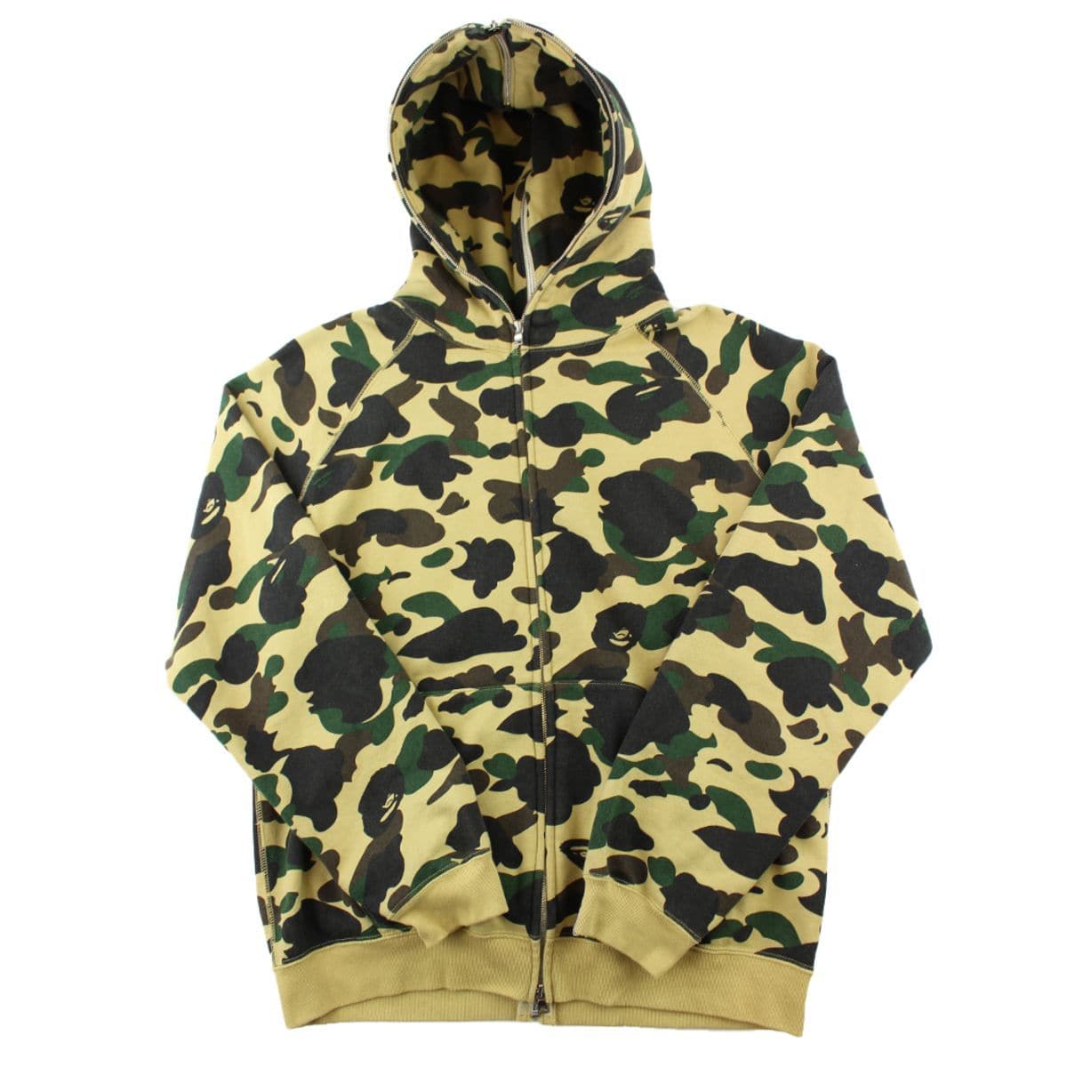 Bape 1st Yellow Camo Double Full Zip Hoodie | SaruGeneral