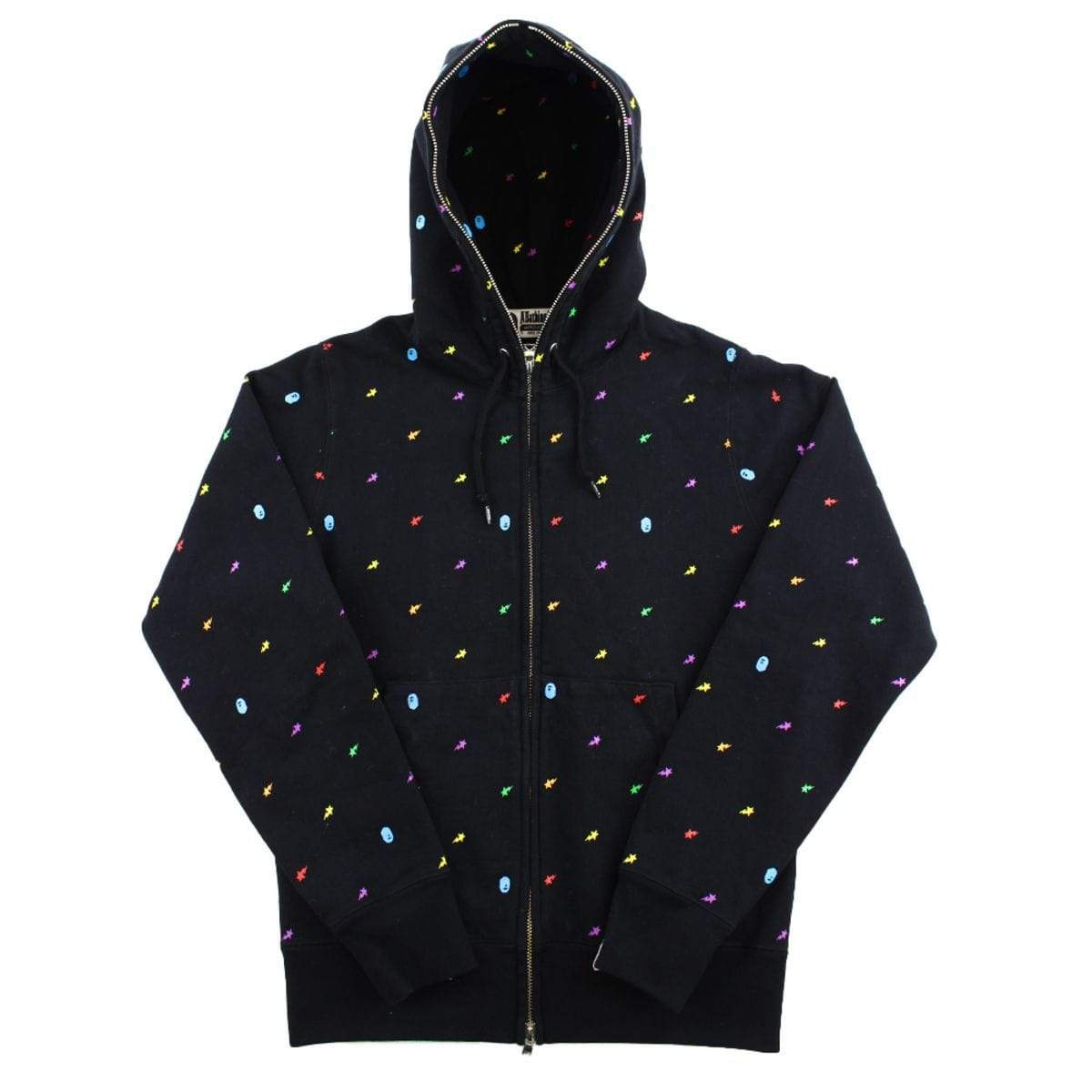 Bape Multi Colour Bapesta All Over Hoodie Black | SaruGeneral