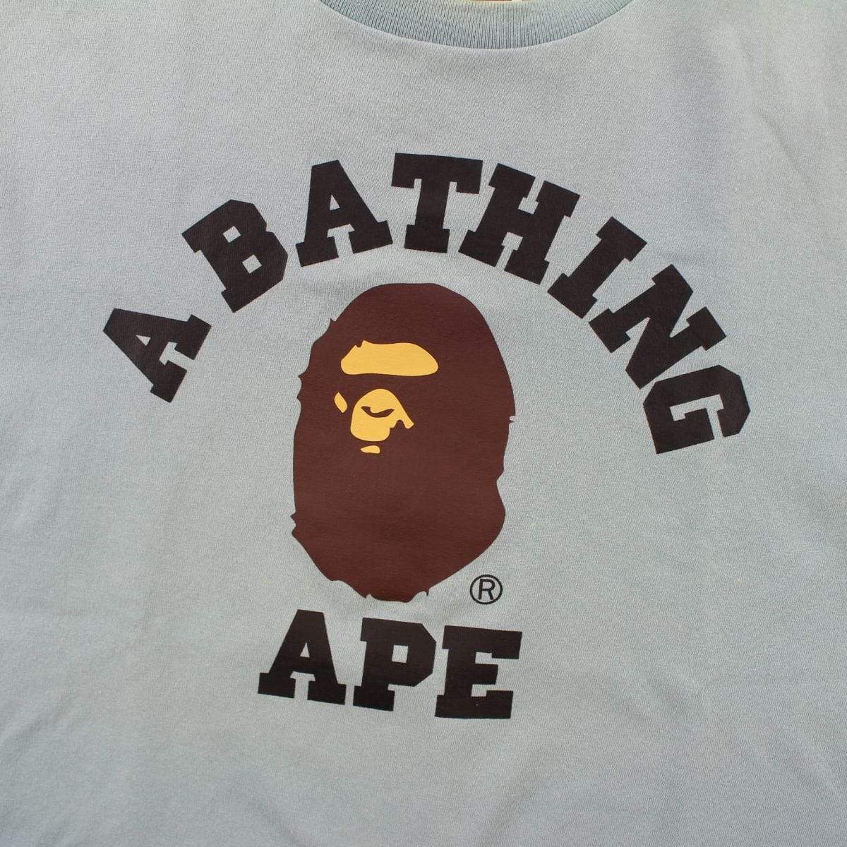 Bape Original College Logo Tee Baby Blue | SaruGeneral