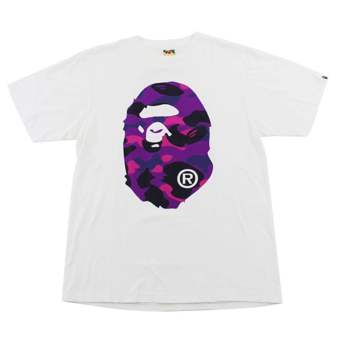 Bape Purple Camo Big Ape Tee White | SaruGeneral