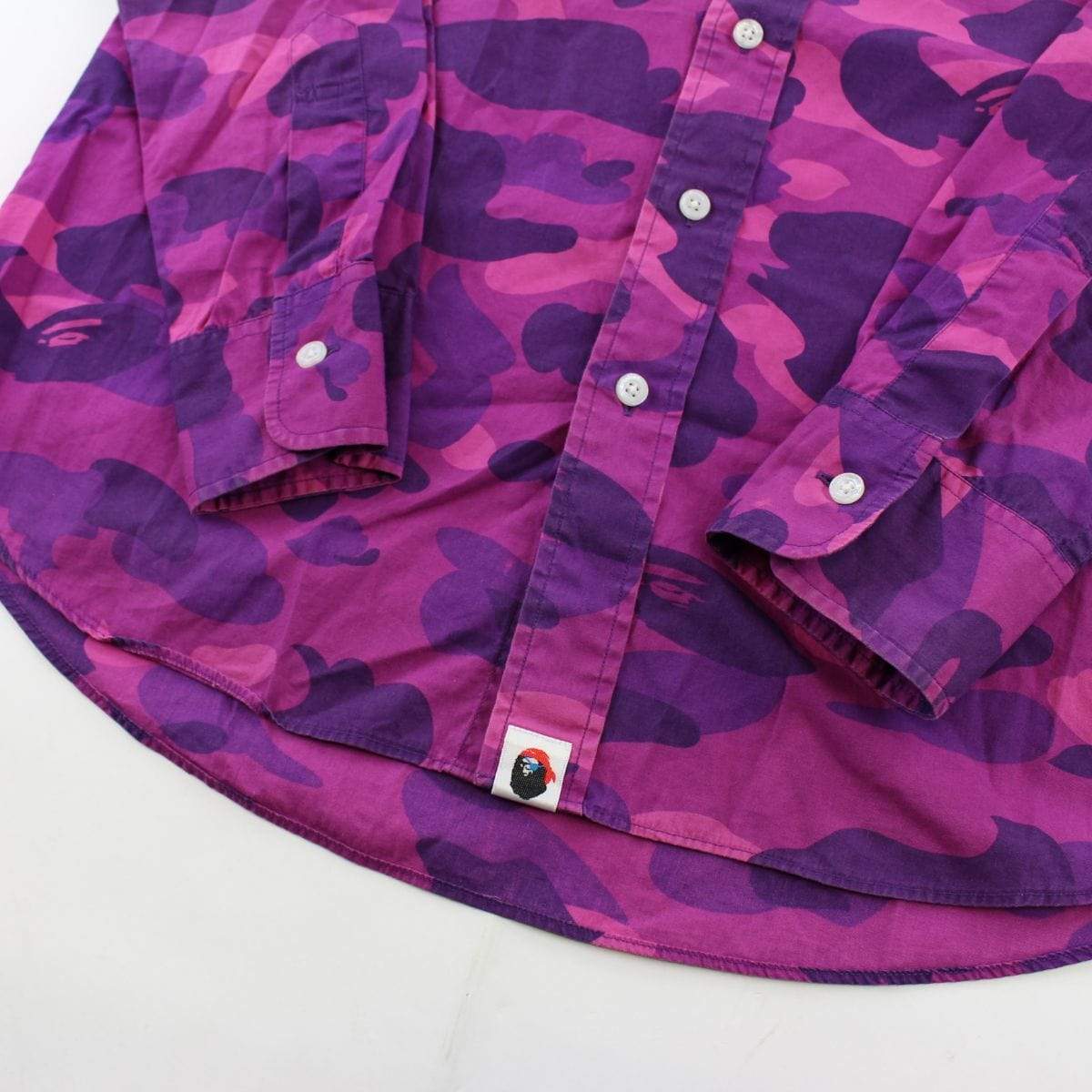 bape blue and purple shirt