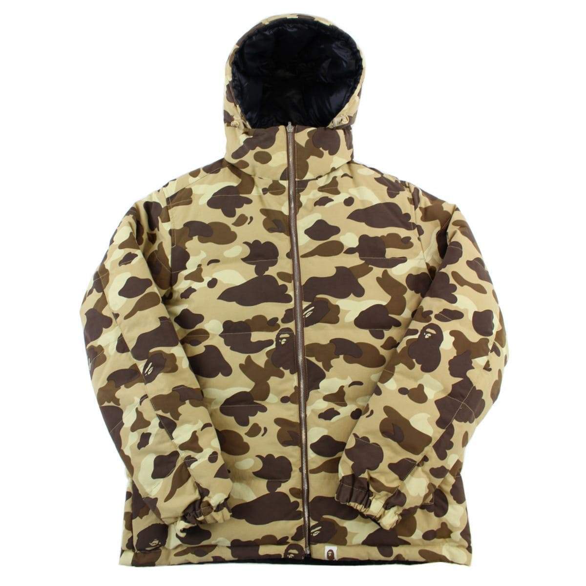 Bape Desert Camo Reversible Puffer Black leather | SaruGeneral