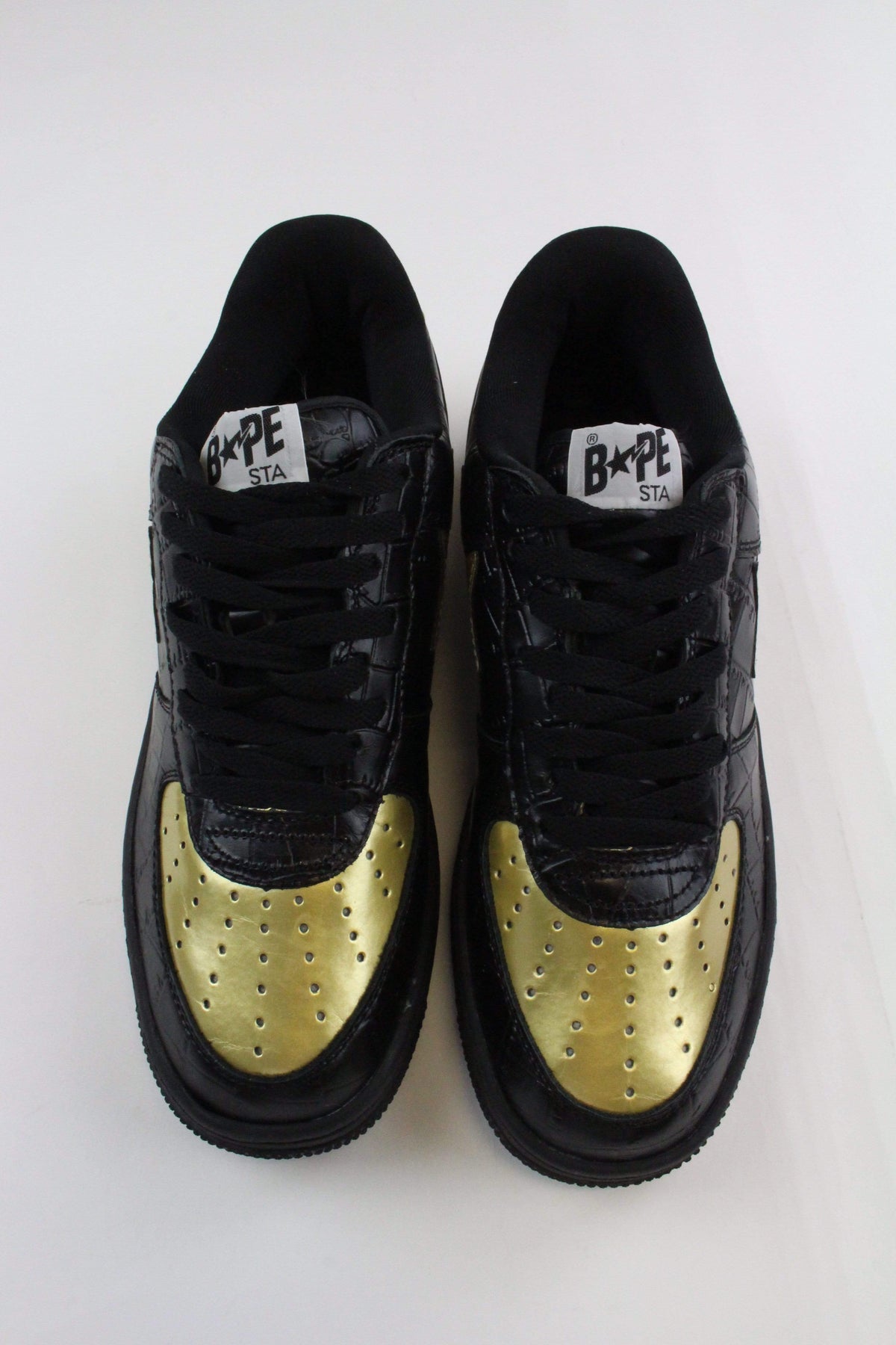 gold bape shoes