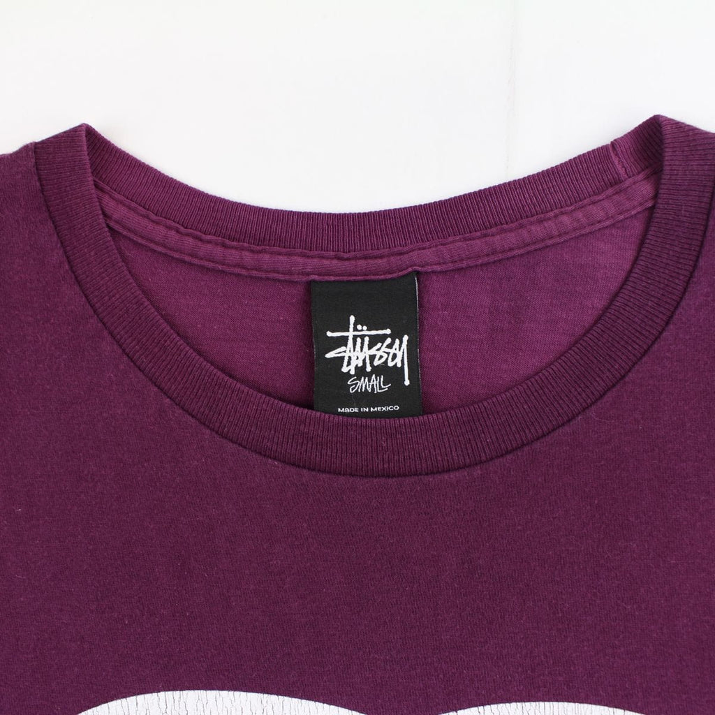 stussy double s logo tee burgundy | SARUGENERAL