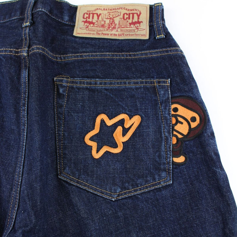 bape milo star denim jeans 1 | SaruGeneral