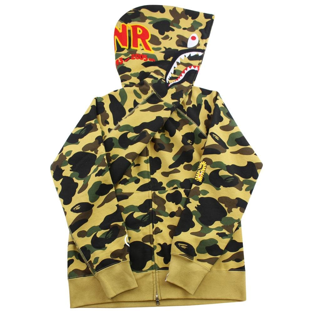 Bape 1st Yellow Camo Shark Hoodie | SARUUK