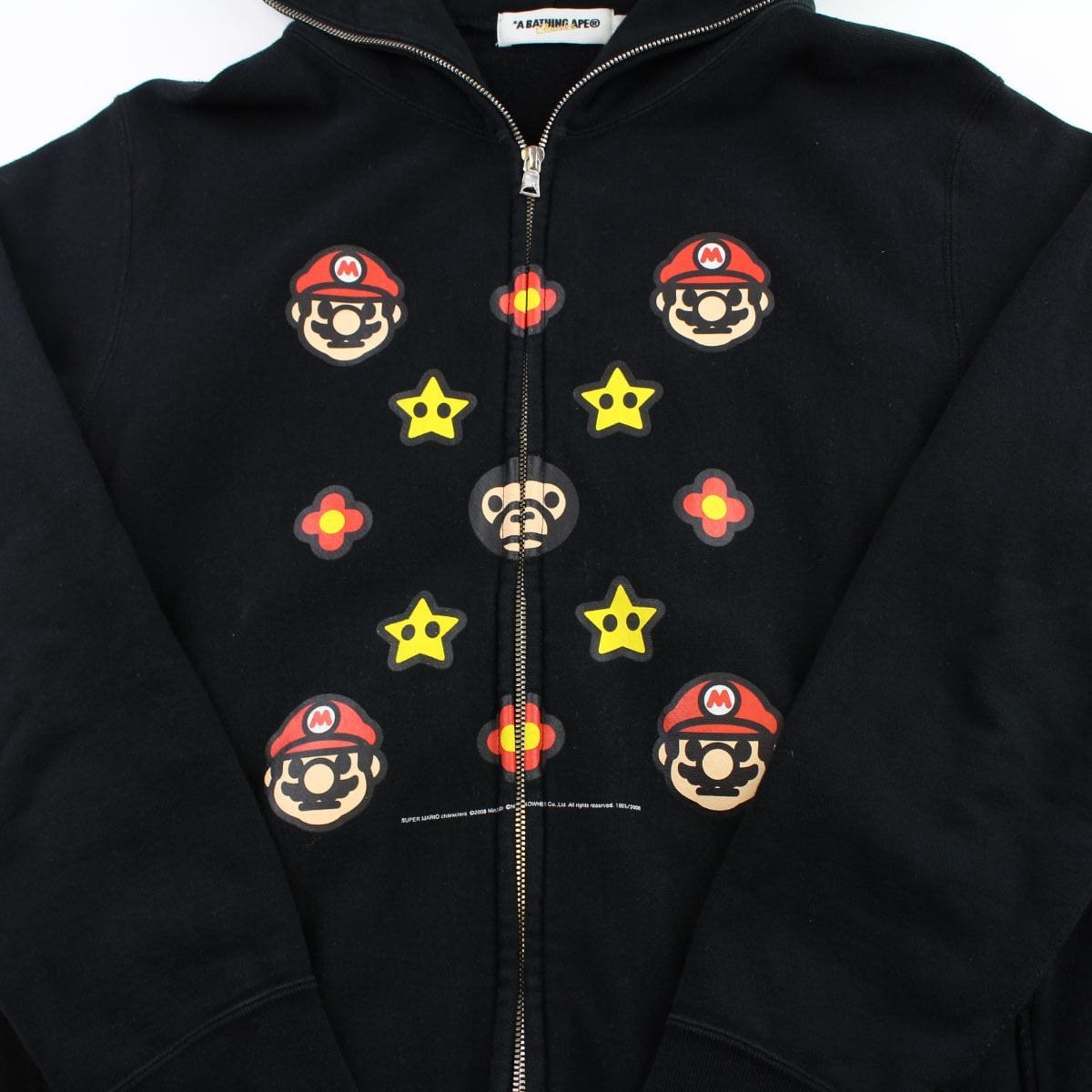 BAPE CUT AND SEWN MILO MONOGRAM ZIP HOODIE