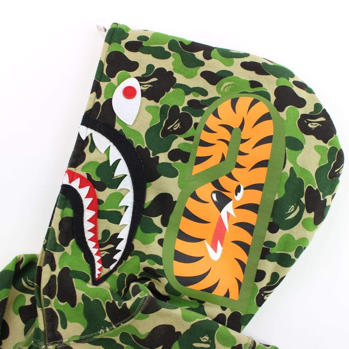 Bape ABC Green Camo Shark Hoodie | SaruGeneral