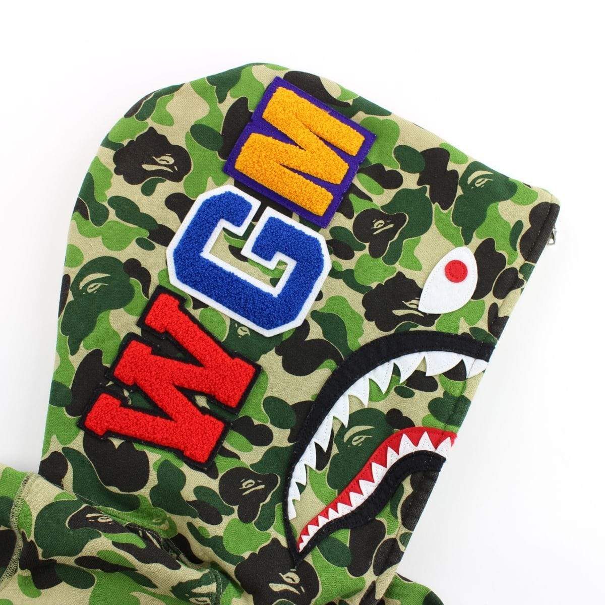 Bape ABC Green Camo Shark Hoodie | SaruGeneral