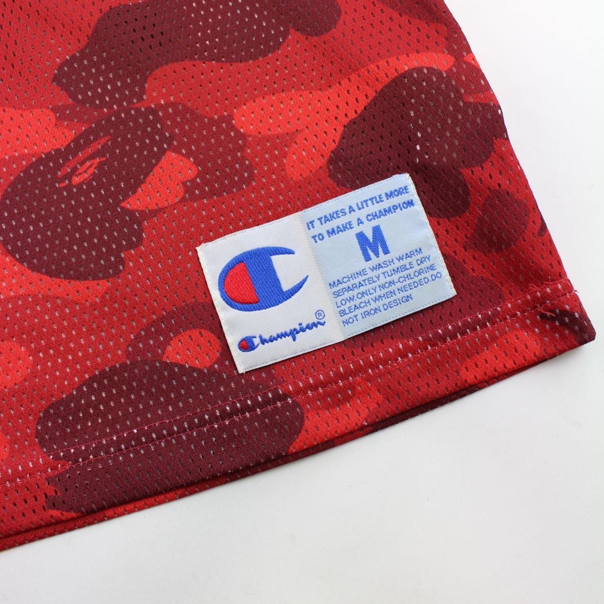 Bape x Champion Red Camo Football Jersey | SaruGeneral