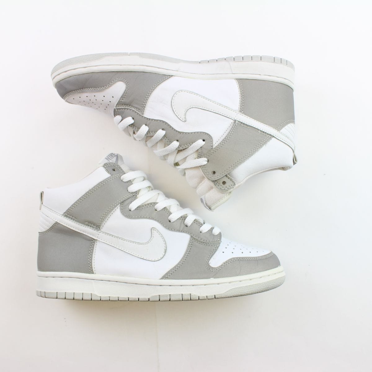 nike dunk high silver