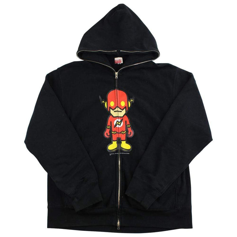 bape x dc comics flash full zip black | SaruGeneral