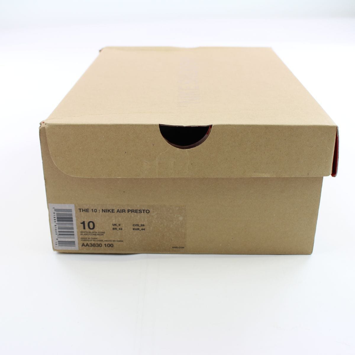 nike presto off white box