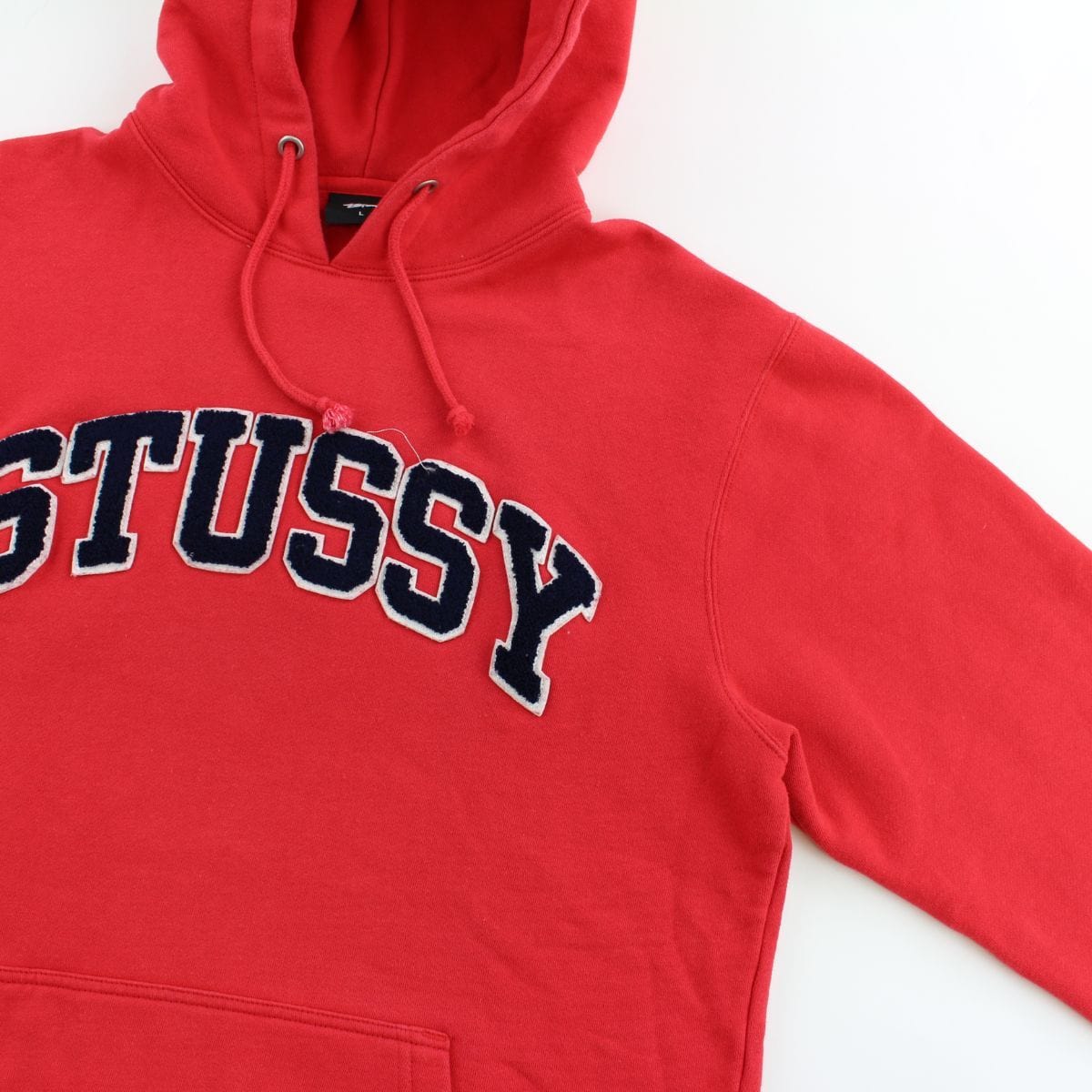 red stussy sweatshirt