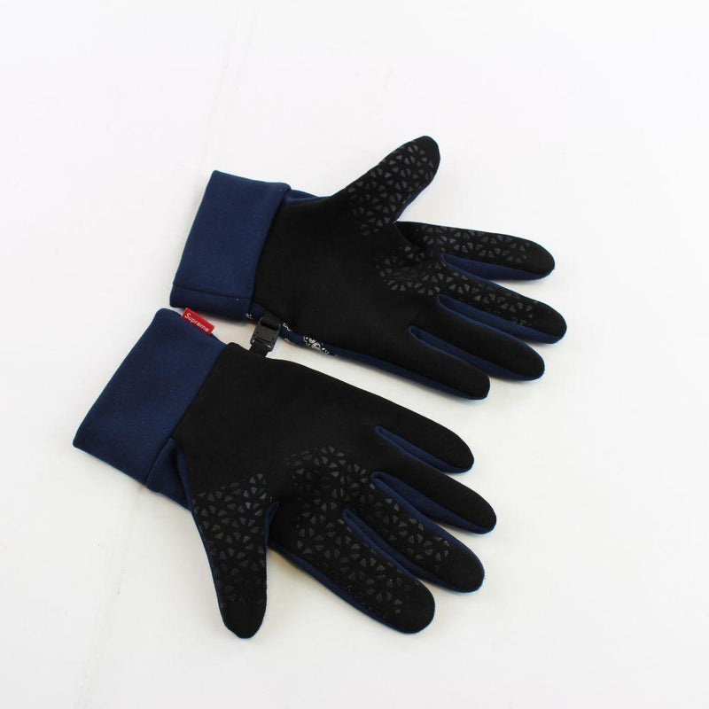 Supreme x TNF Bandana Gloves Navy | SaruGeneral