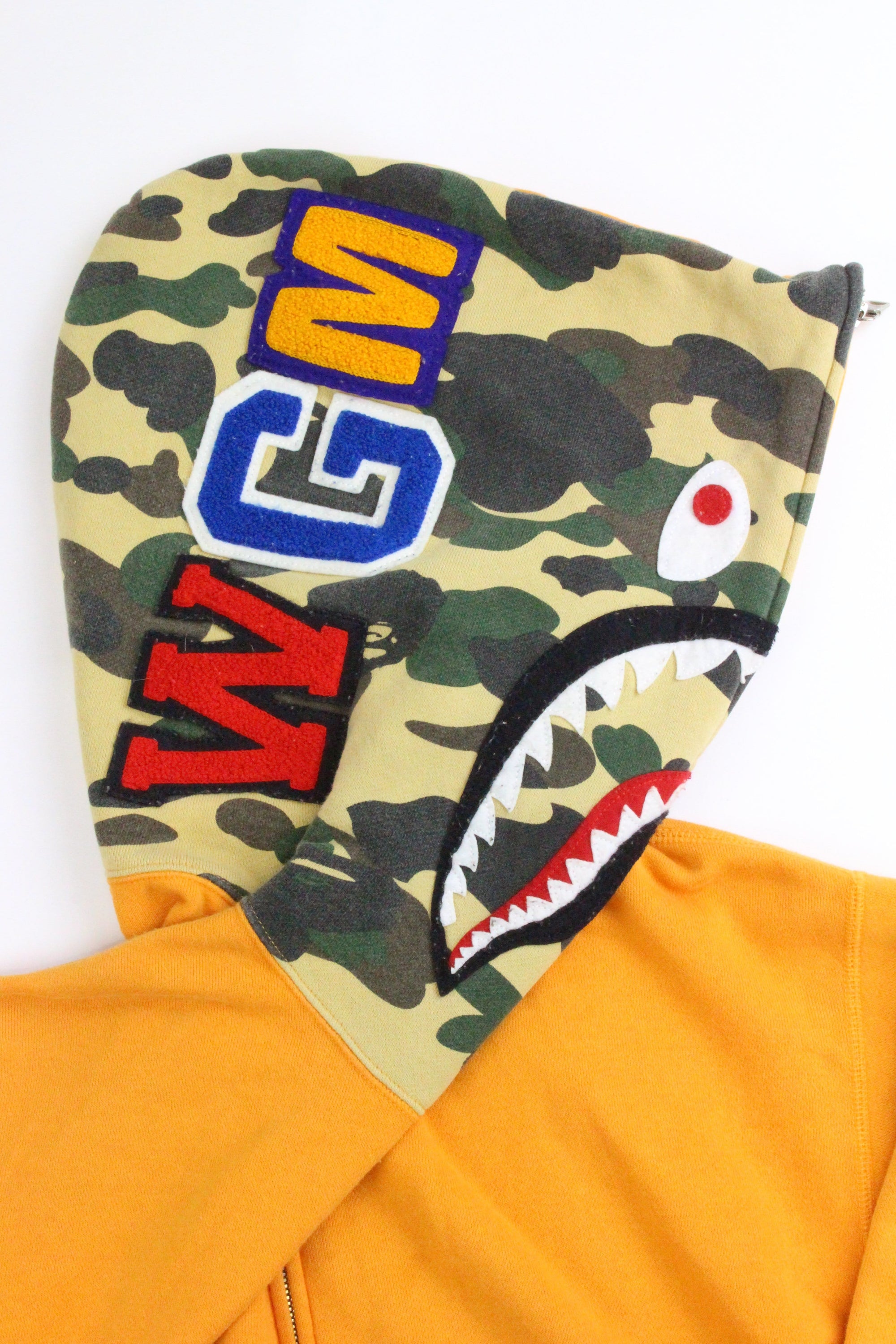 Bape 1st Yellow Camo Shark Hoodie Orange | SaruGeneral