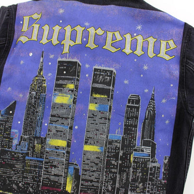 supreme painted trucker jacket