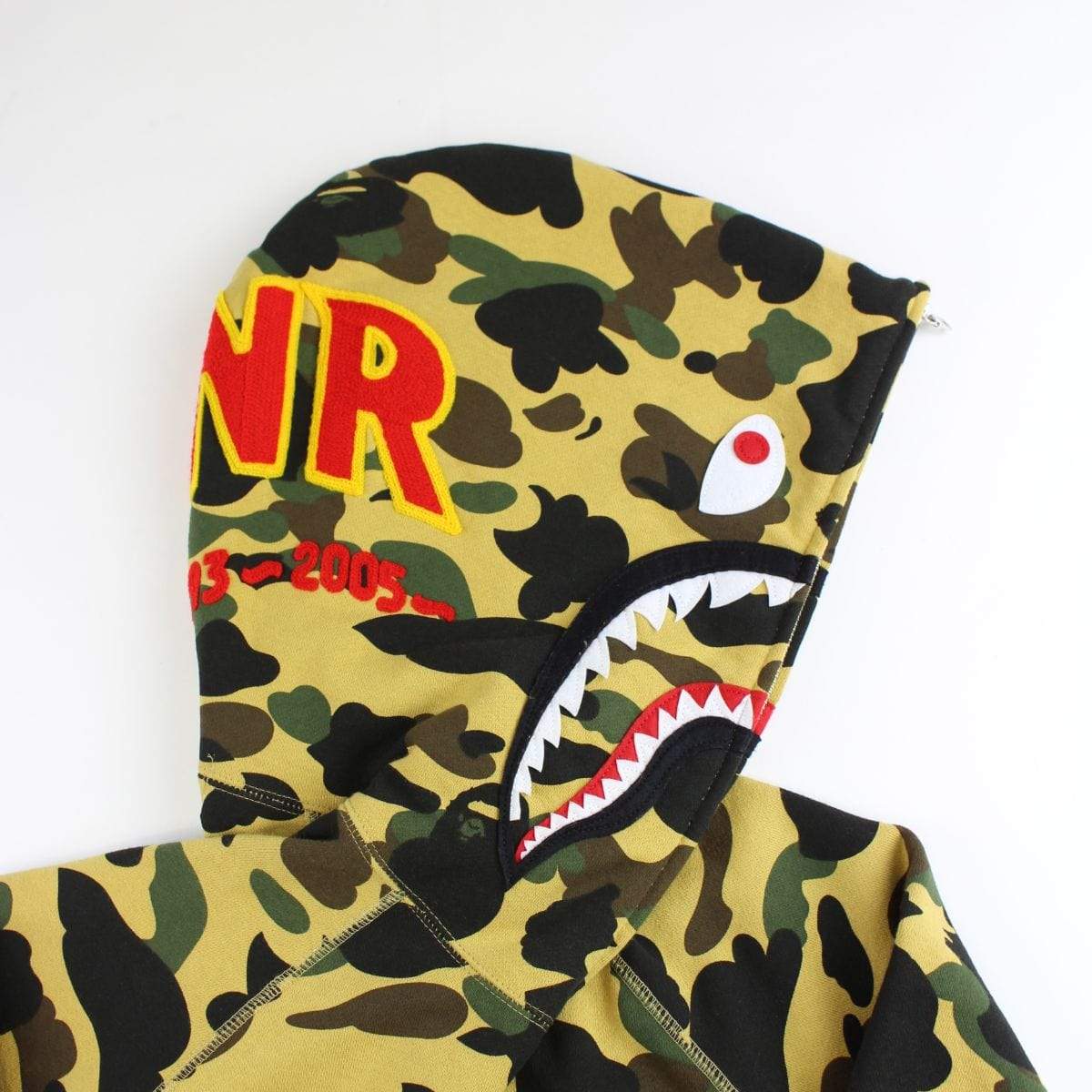 Bape 1st yellow camo PONR shark hoodie | SaruGeneral