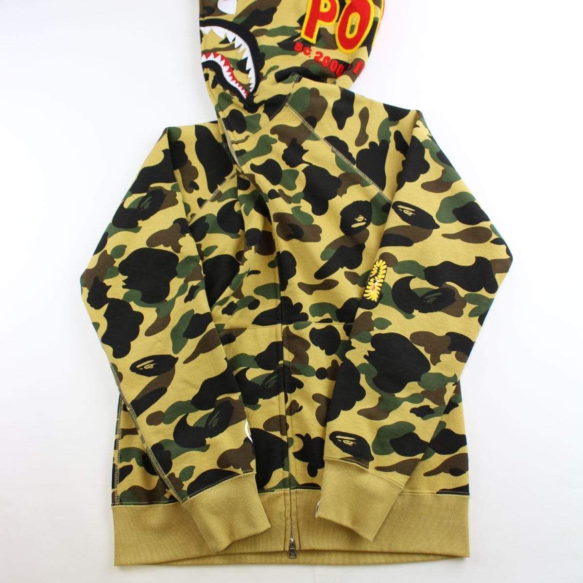 Bape 1st yellow camo PONR shark hoodie | SARUUK