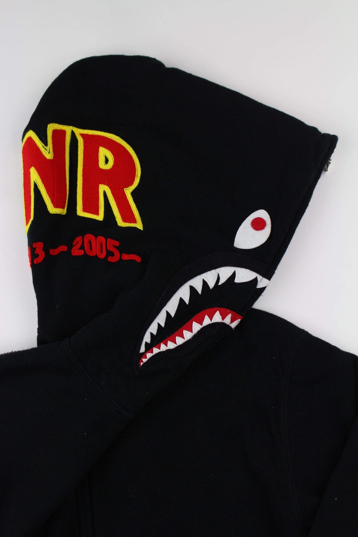 bape ponr shark hoodie black