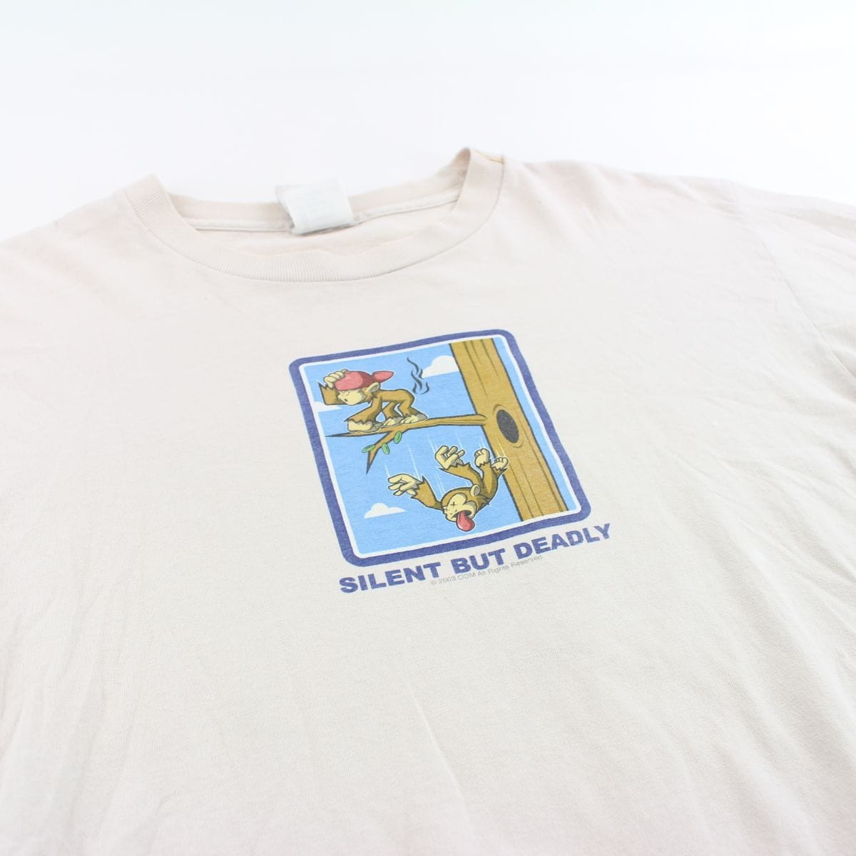 Y2k To The Edge Monkey Graphic Tee White | SaruGeneral