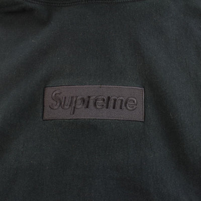 supreme navy tonal box logo hoodie