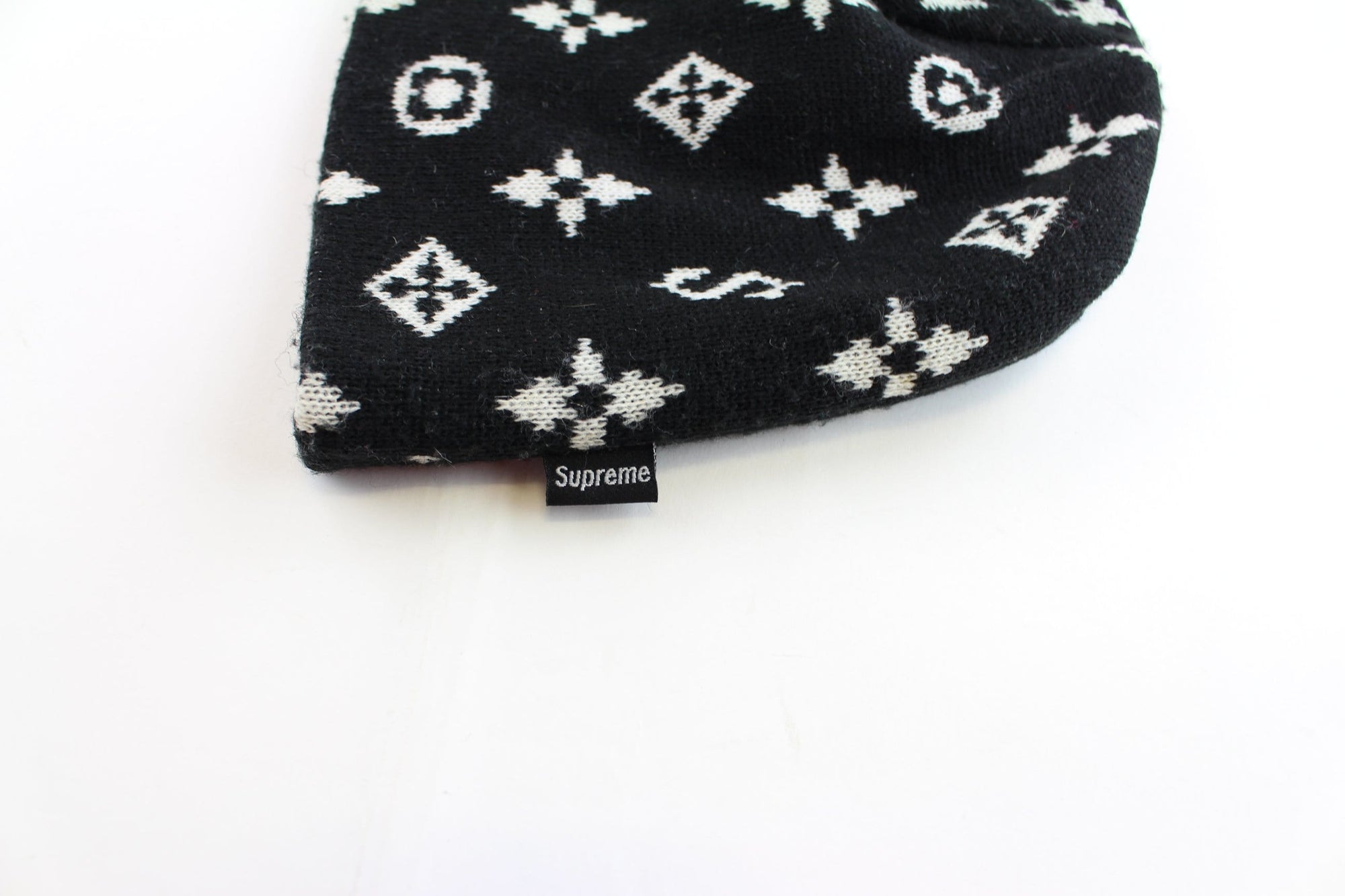 Supreme LV Monogram Beanie Black 1999 | SaruGeneral