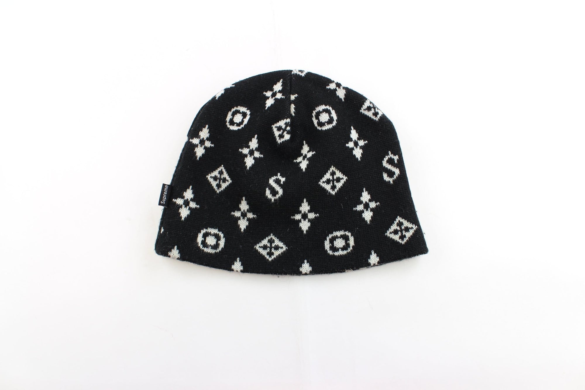 Supreme LV Monogram Beanie Black 1999 | SaruGeneral