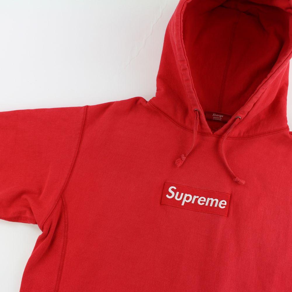 supreme red hoodie box logo