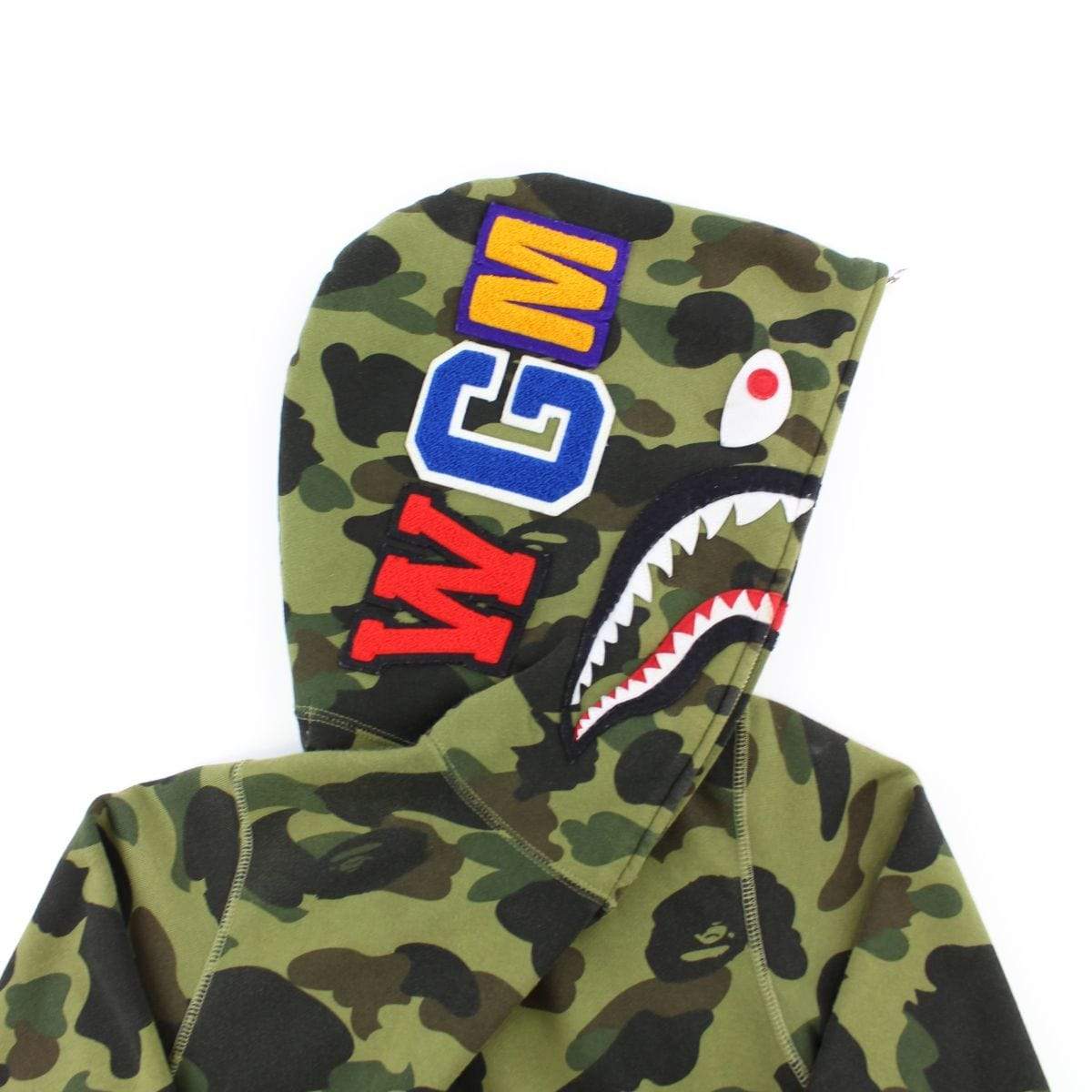 Bape 1st Green Camo Full Zip Shark Hoodie | SaruGeneral