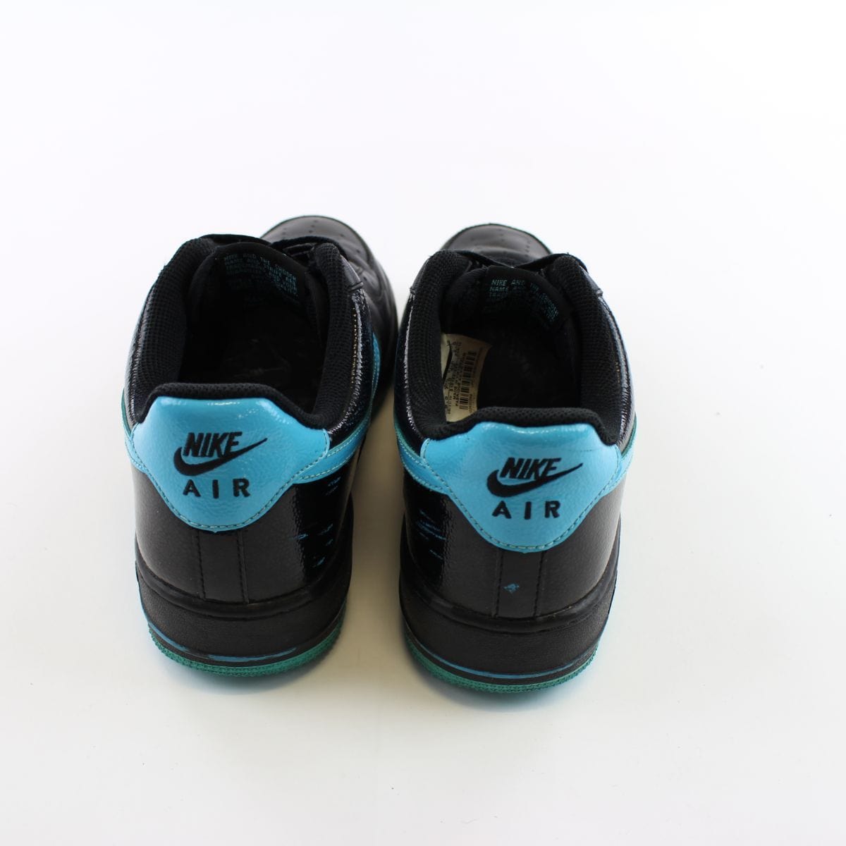 black and baby blue air force ones